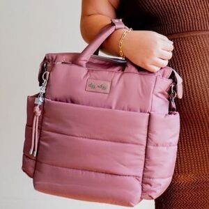 Itzy Ritzy Dream convertible diaper bag backpack in canyon rose (mauve)